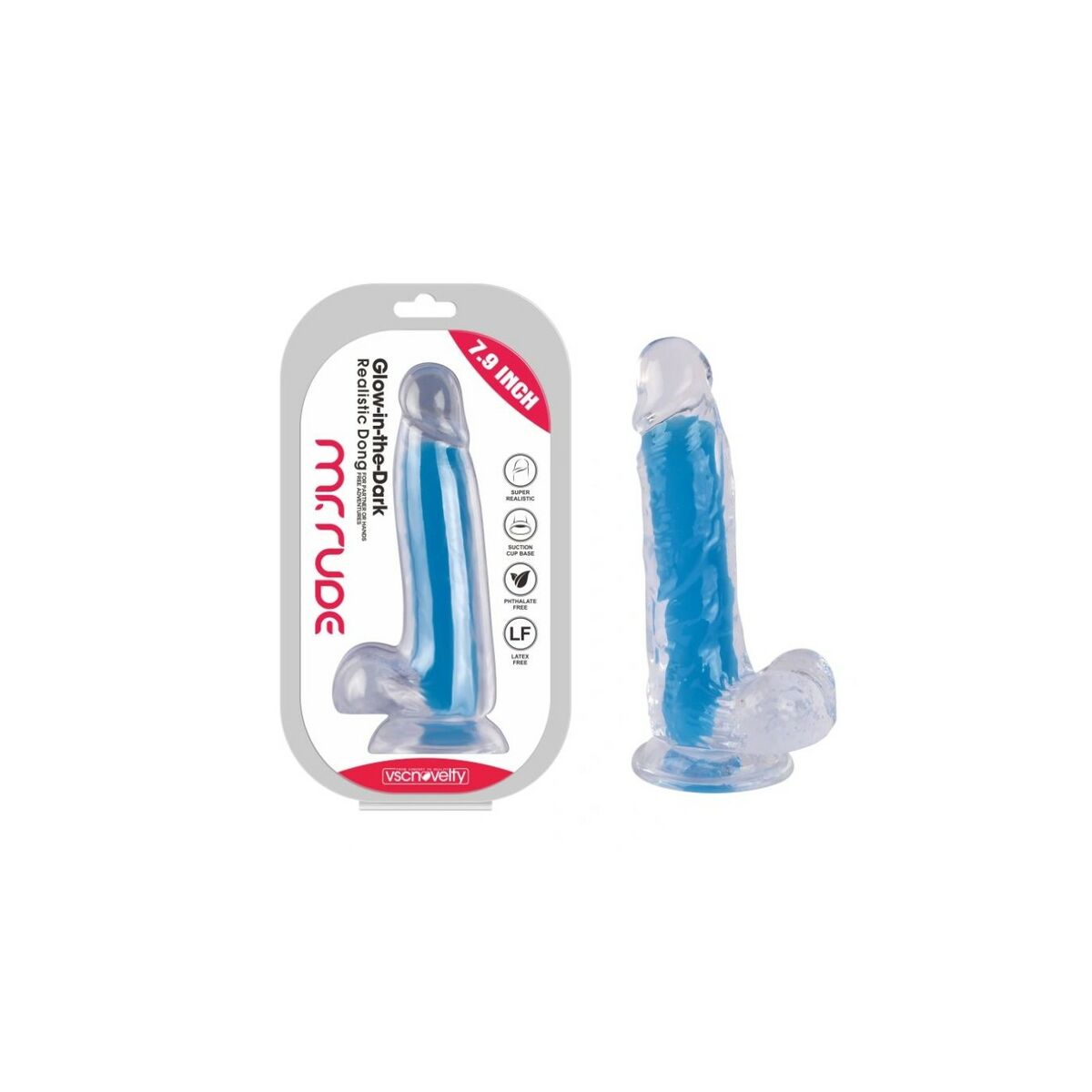 Realistisk Dildo VSCNOVELTY TPE Blå 20 cm